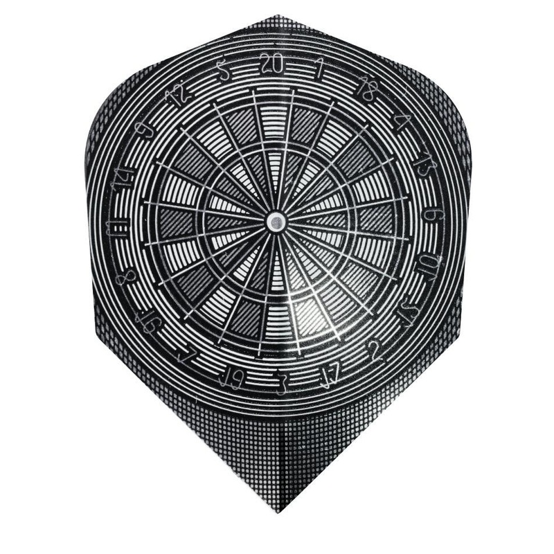 Harrows Quadro Grey Dartboard  Dart Flights (FB2004)
