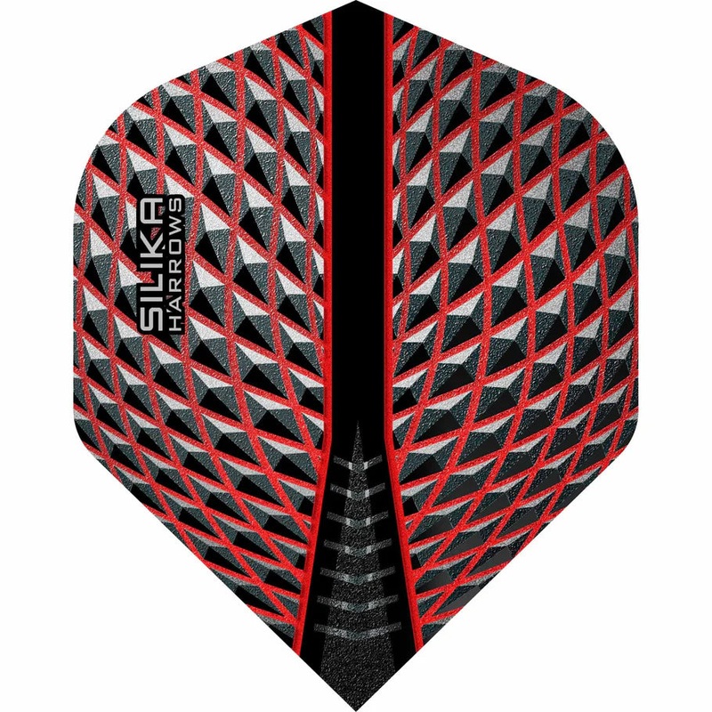 Harrows Silika – Patented Tough Crystalline Coated Red – No2 Standard Dart Flights Standard 100 Micron Extra Strong