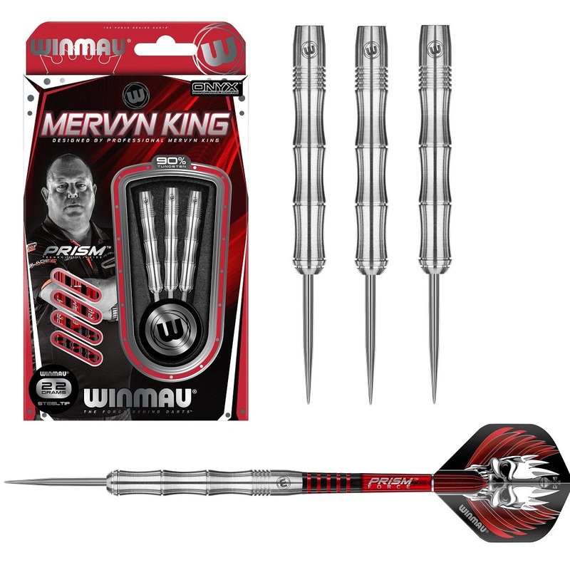 Mervyn King Tungsten Steel Tip Darts by Winmau 22 Gram