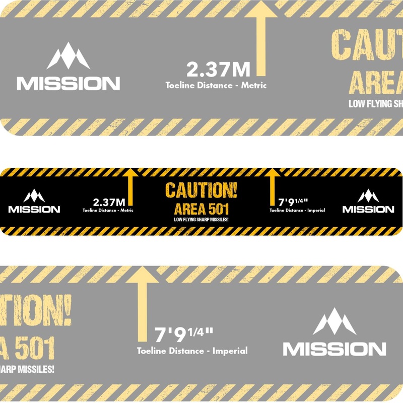 Mission Throw Line Oche – Toeline – Caution – Area 501