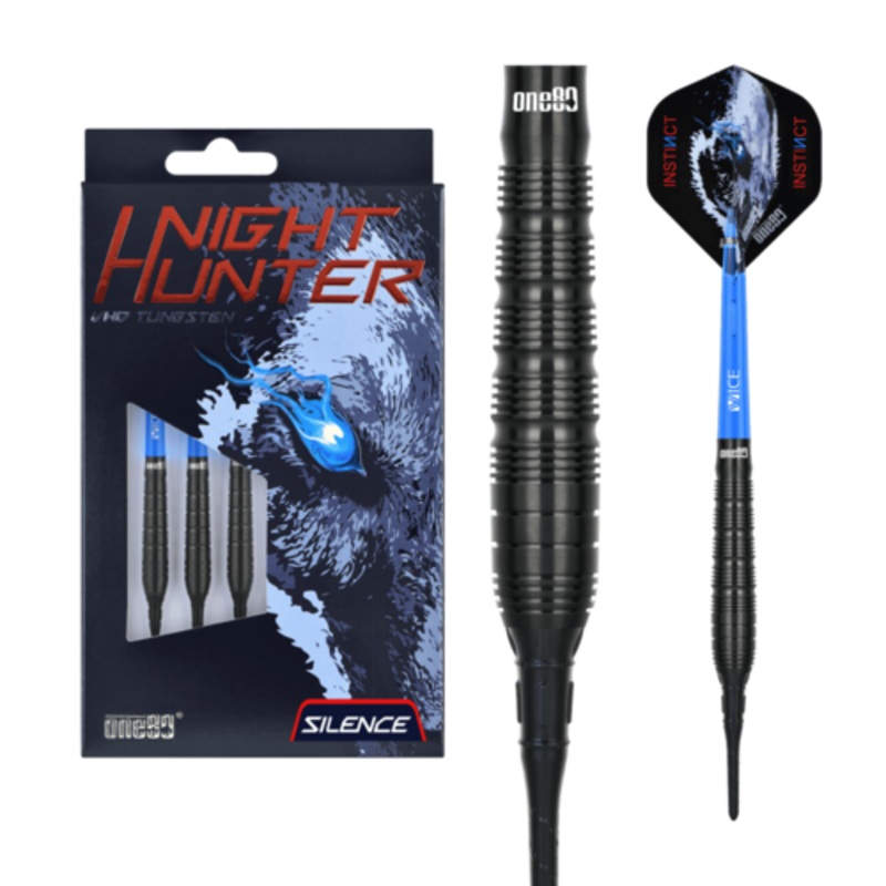 One80 Night Hunter Silence 16 gram 90% Tungsten Soft Tip Dart Set