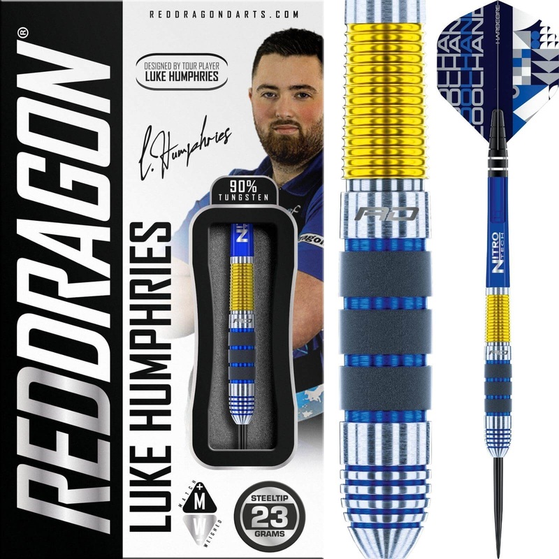 Red Dragon – Luke Humphries Darts – Steel Tip – 90% Tungsten – 21g 23g 21 grams