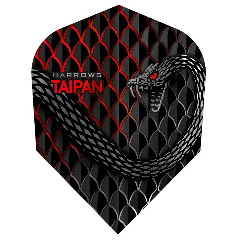 Taipan Red Standard Dart Flights By Harrows Red
