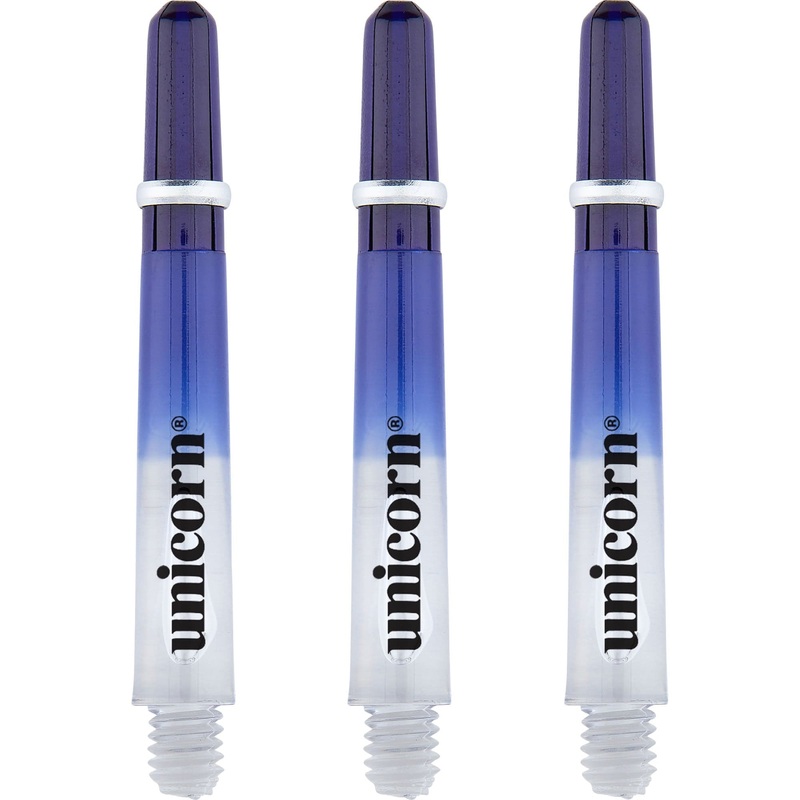 Unicorn Gripper 4 Two Tone Shafts – Polycarbonate Dart Stems with Ring – Blue Short