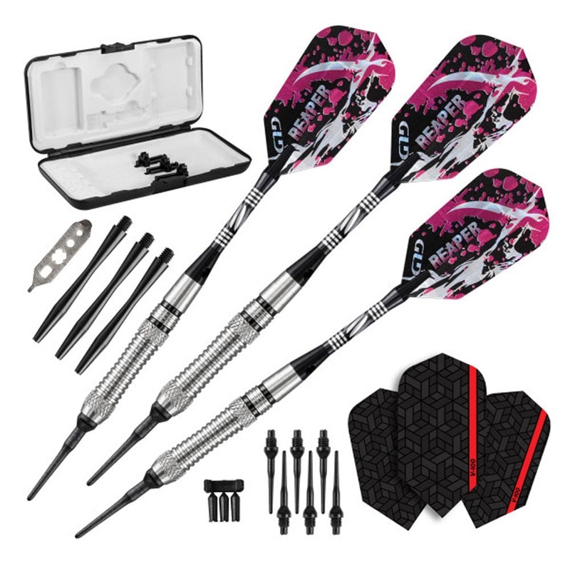 Viper Grim Reaper Darts – Soft Tip – 80% – inc Extras – G1 – Front-Scallop – Natural 18g