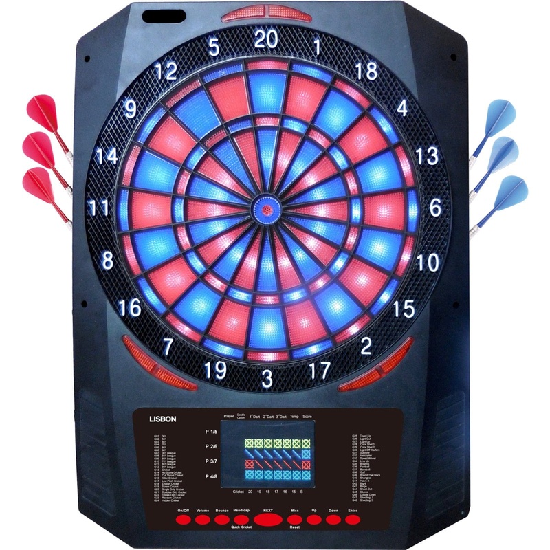 *XQMax Electronic Dartboard – Multiplayer – with 6 Darts – 48 Games – Lisbon