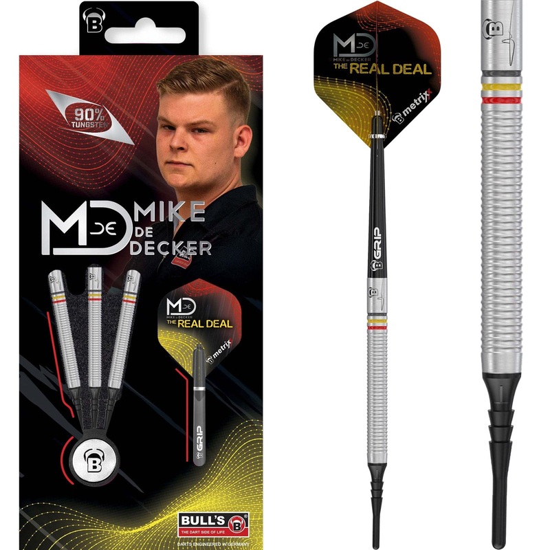 *BULL’S Mike De Decker Darts – Soft Tip – The Real Deal 18g