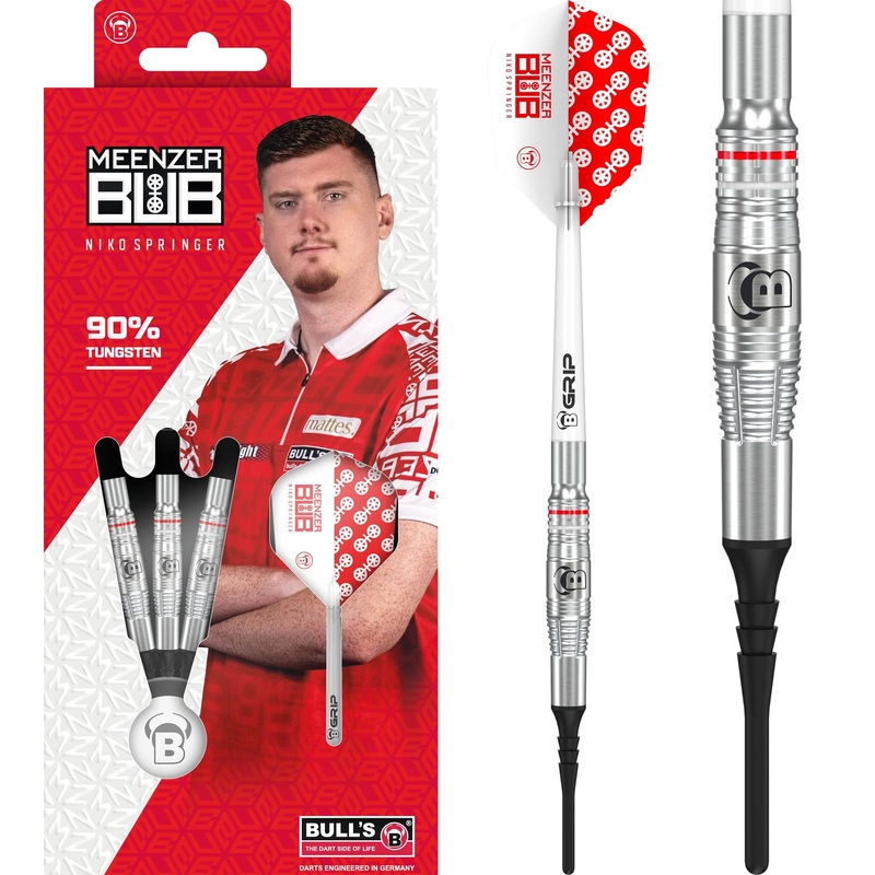 BULL’S Niko Springer Darts – Soft Tip – 90% Tungsten – 22g