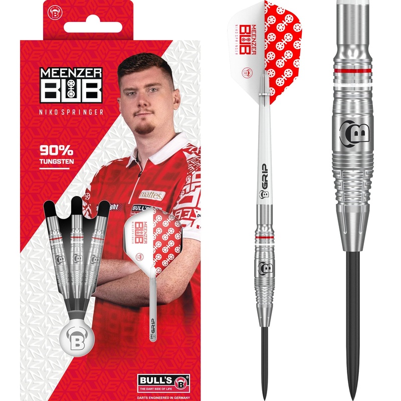 BULL’S Niko Springer Darts – Steel Tip – 90% Tungsten 22g