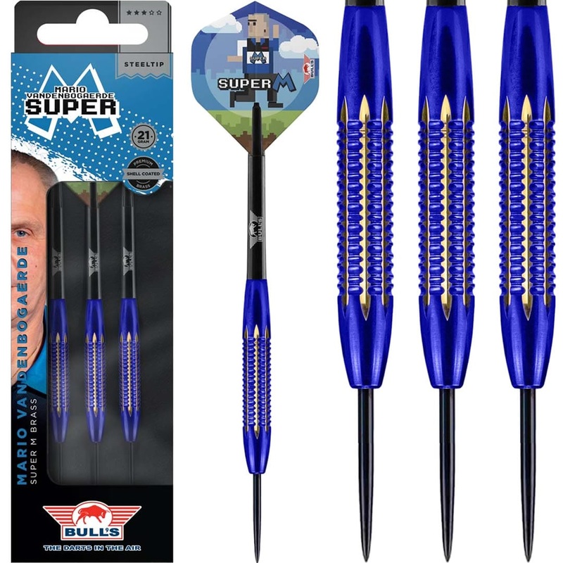 Bulls Mario Vandenbogaerde Darts – Steel Tip – SC Brass – Blue – 21g 21g