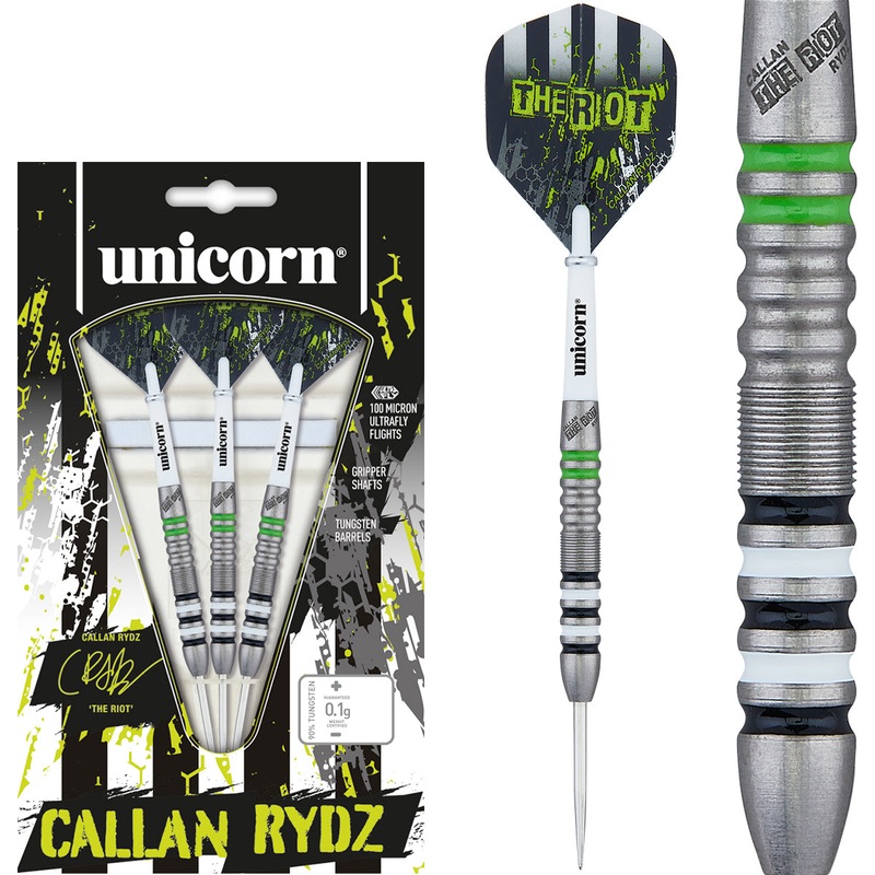Callan Rydz The Riot 80% Tungsten Steel Tip Darts by Unicorn 21 Gram