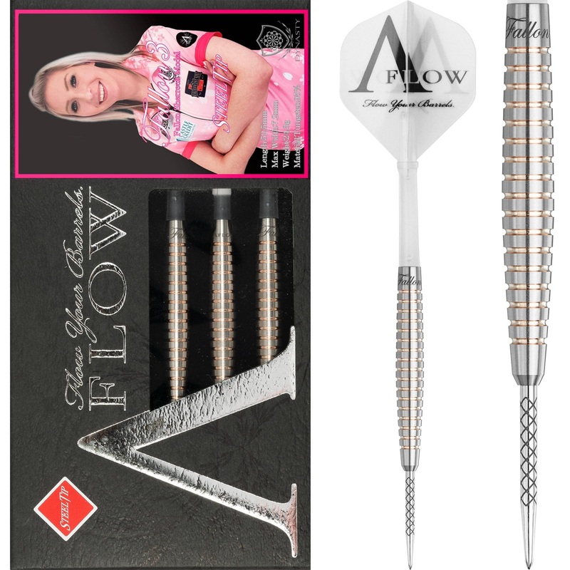 Dynasty Darts – Black Line – Steel Tip – Fallon Sherrock – Pink Gold – Fallon 3 – 24g 24g