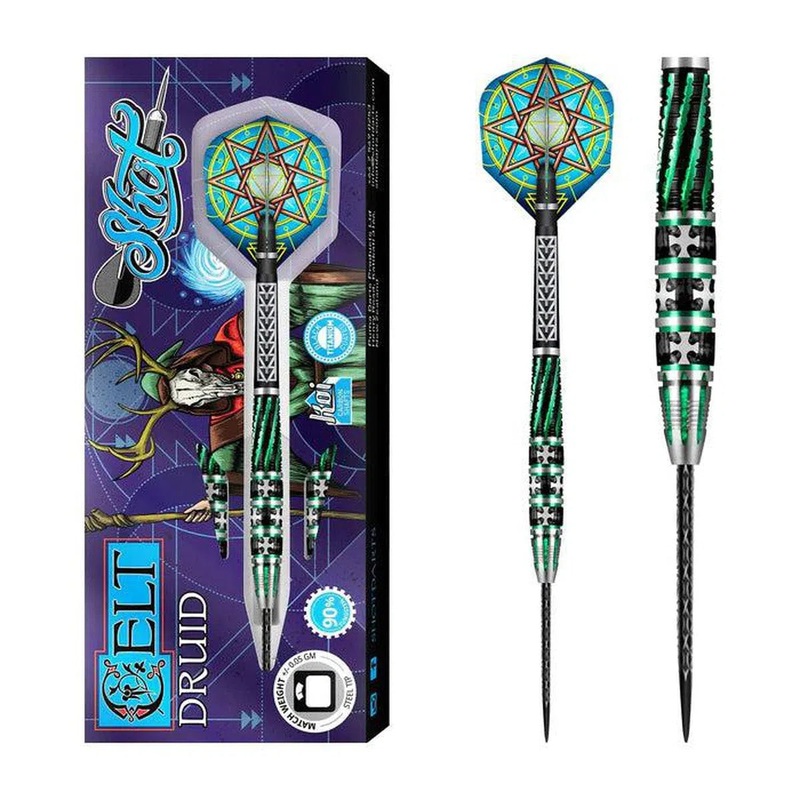 Shot Celt Druid 90% Tungsten Steel Tip Darts 23 GRAM