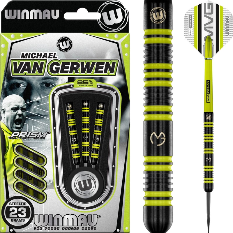 Winmau – MvG 85 Pro Series Darts – Steel Tip – 85% Tungsten – 23g 25g 23 grams