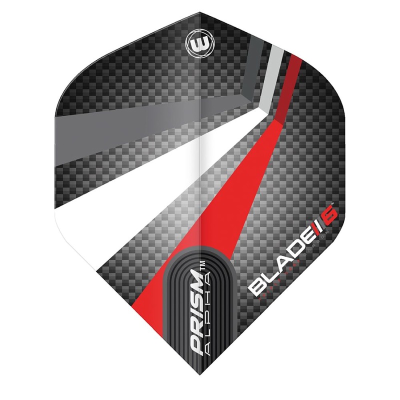 Winmau Prism Alpha Blade 6 Reflect Black Dart Flights No2 Standard