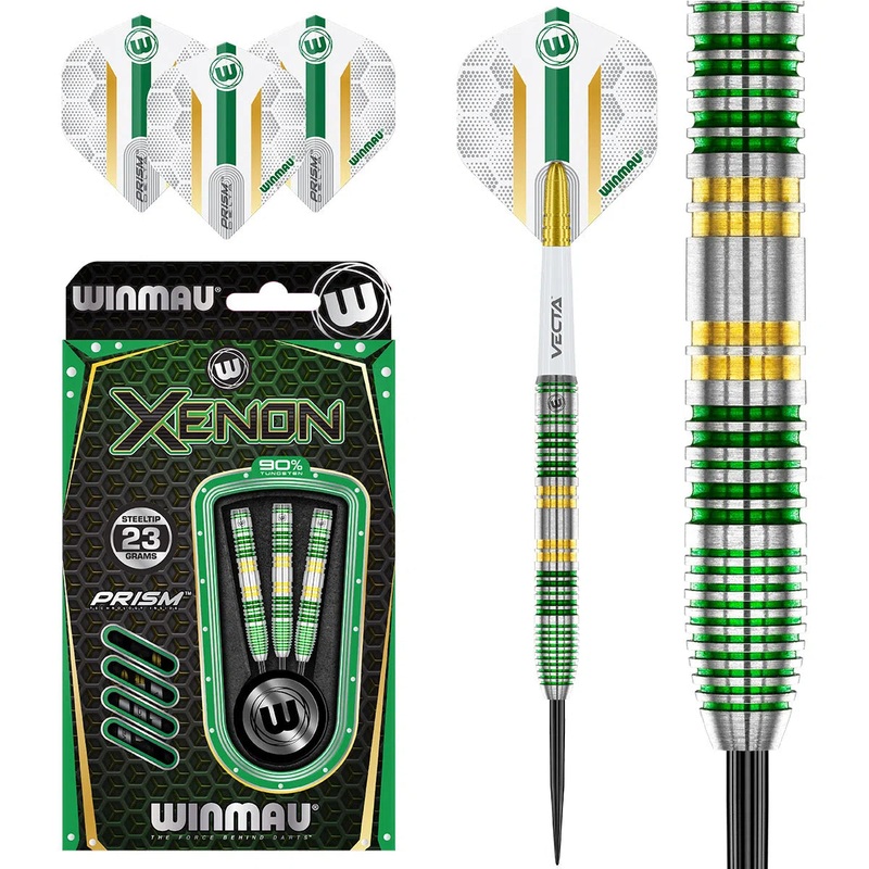 Winmau Xenon 90% Tungsten Steel Tip Darts 23 GRAM