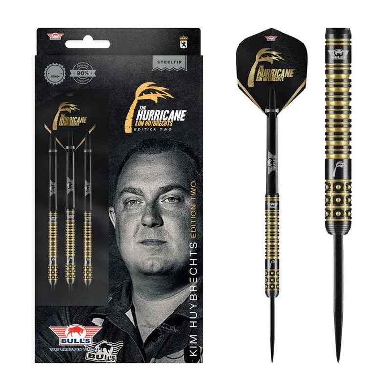 Bull’s NL Kim Huybrechts Black E2 90% Tungsten Steel Tip Darts 23 GRAM