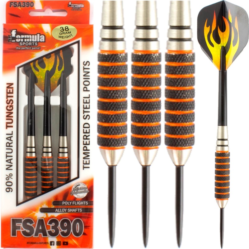 Formula Sports – FSA390 Heavy Darts – Steel Tip – 90% Tungsten – 38g