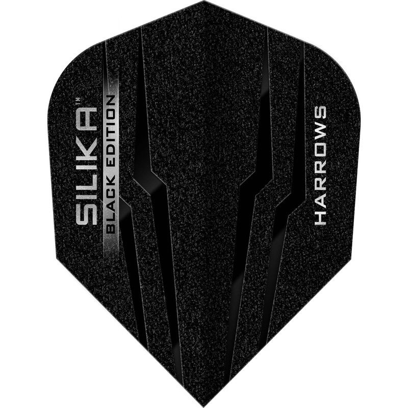 *Harrows Silika Dart Flights – Black Edition – Tough Crystalline Coated – Standard No6