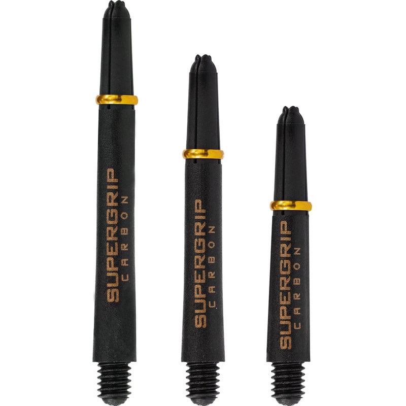 Harrows Supergrip Carbon Dart Shafts – Black & Gold Medium