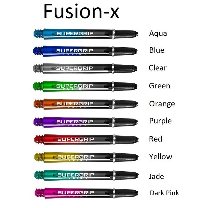 Harrows Supergrip Fusion-X Dart Stems / Shafts Aqua Medium