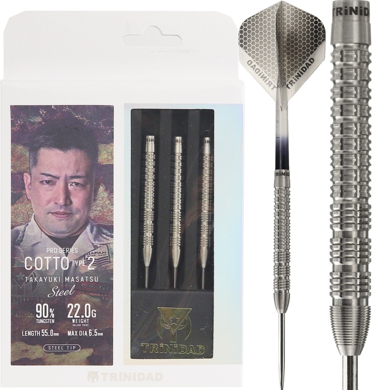 Trinidad Pro Darts – Steel Tip – 90% Tungsten – Cotto 2 – 22g