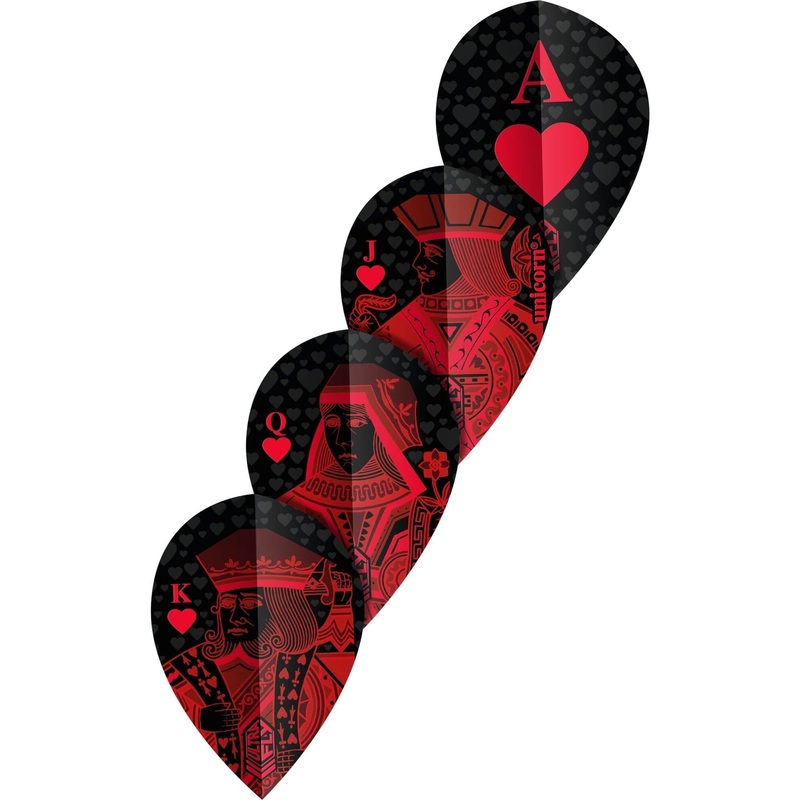 Unicorn Ultrafly Dart Flights – 100 – Xtra Pear – Royal Flush – Hearts