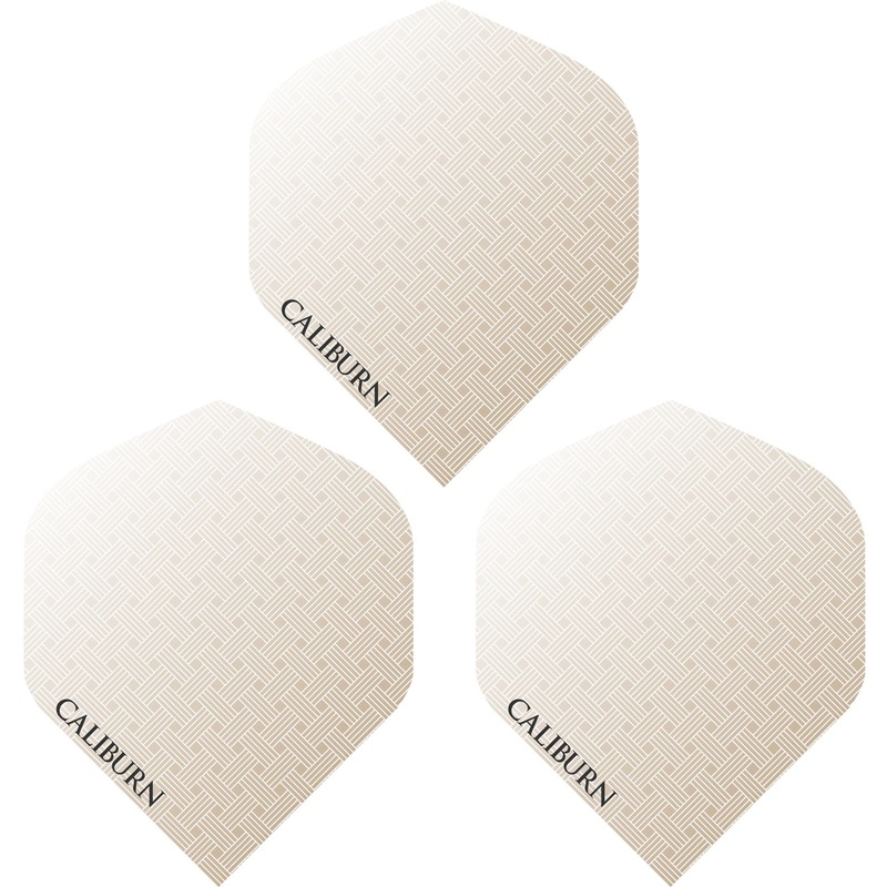 Caliburn Dart Flights – 100 Micron – Standard No2 – Logo – White
