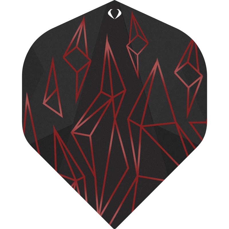 Darts Corner Astrofire Dart Flights – M4 – Extra Strong – No2 – Std – Black & Red