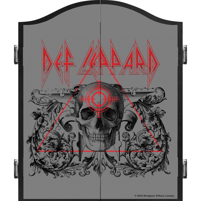 Def Leppard Dartboard Cabinet – Official Licensed – C3 – Premium Black – Target Skull