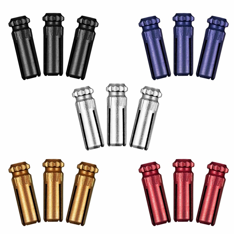 Designa – Dart Flight Protectors – Anodised Alloy Black