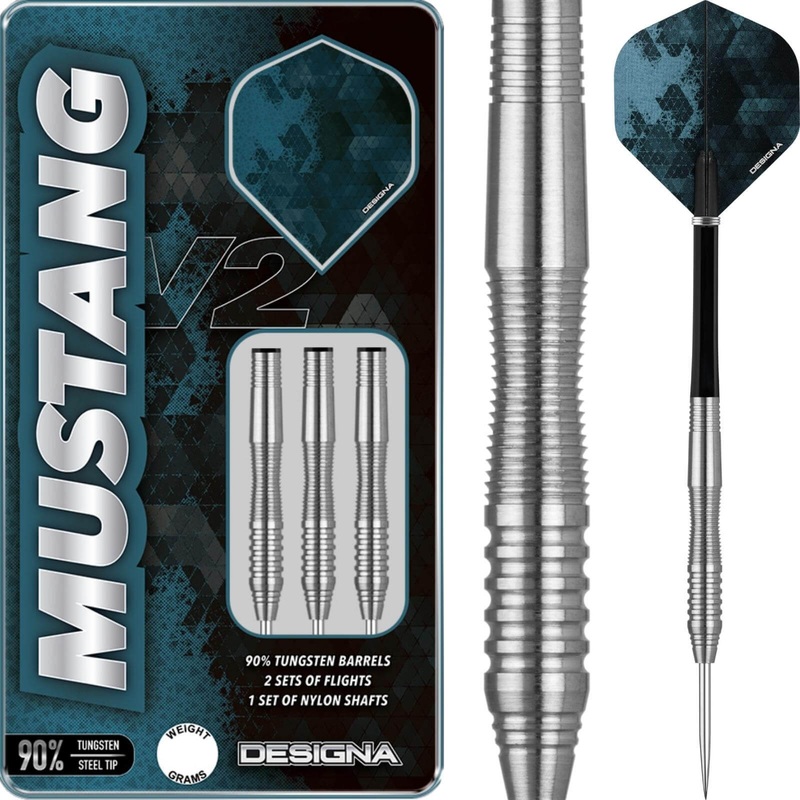 Designa – Mustang V2 Darts – Steel Tip – 90% Tungsten – 21g 23g 25g 21 grams