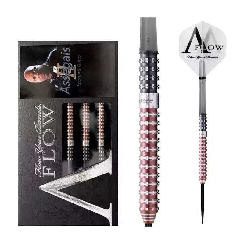 Dynasty Black Line – A-Flow Leonard Gates Assegais 2 90% Tungsten Steel Tip Darts 22 GRAM