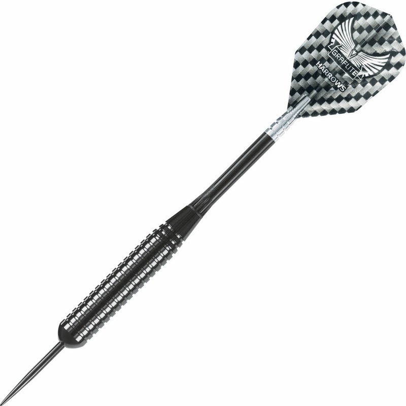 Harrows Black Arrow Ringed Steel Tip Darts – 26gm