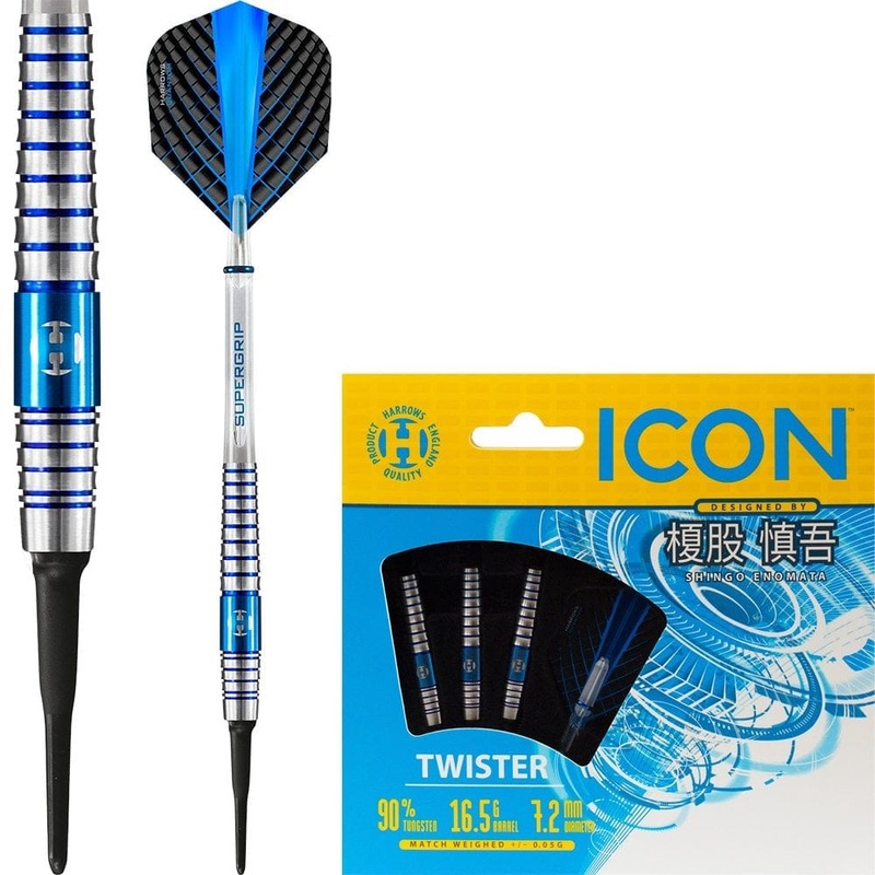 *Harrows Icon Darts – Soft Tip – Shingo Enomata – Twister 18g