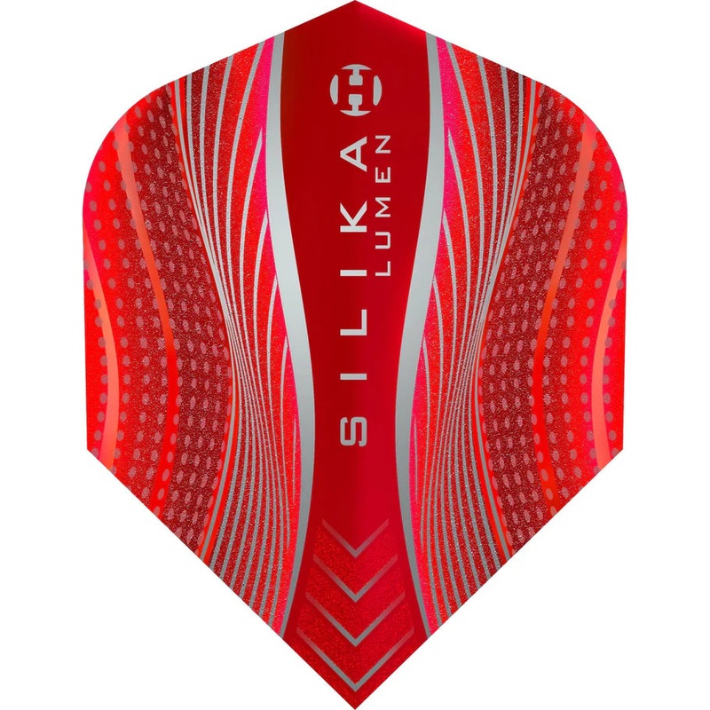 Harrows Silika Lumen – Patented Tough Crystalline Coated Red – No6 Standard Dart Flights Standard 100 Micron Extra Strong