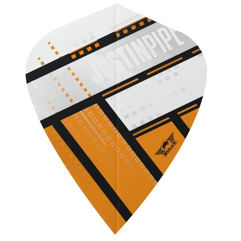 Justin Pipe Kite Dart Flights by Bulls White / Orange