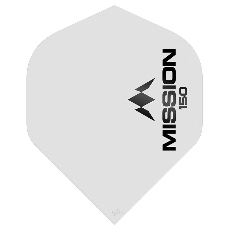 Mission Logo 150 Dart Flights White No2 Standard