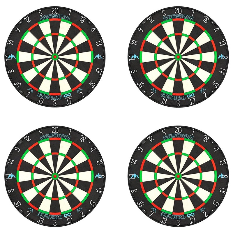 Mission Samurai Infinity Dartboard – Professional Dartboard – Pack of 4