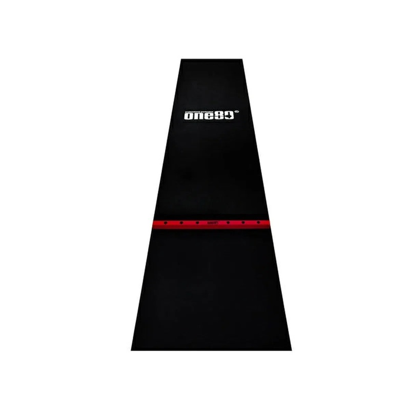 One80 Rubber Mat With Oche – Red 300cm x 62cm
