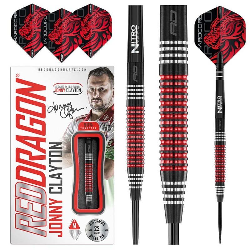 Red Dragon Jonny Clayton S.E. Steel Tip Darts 22 grams