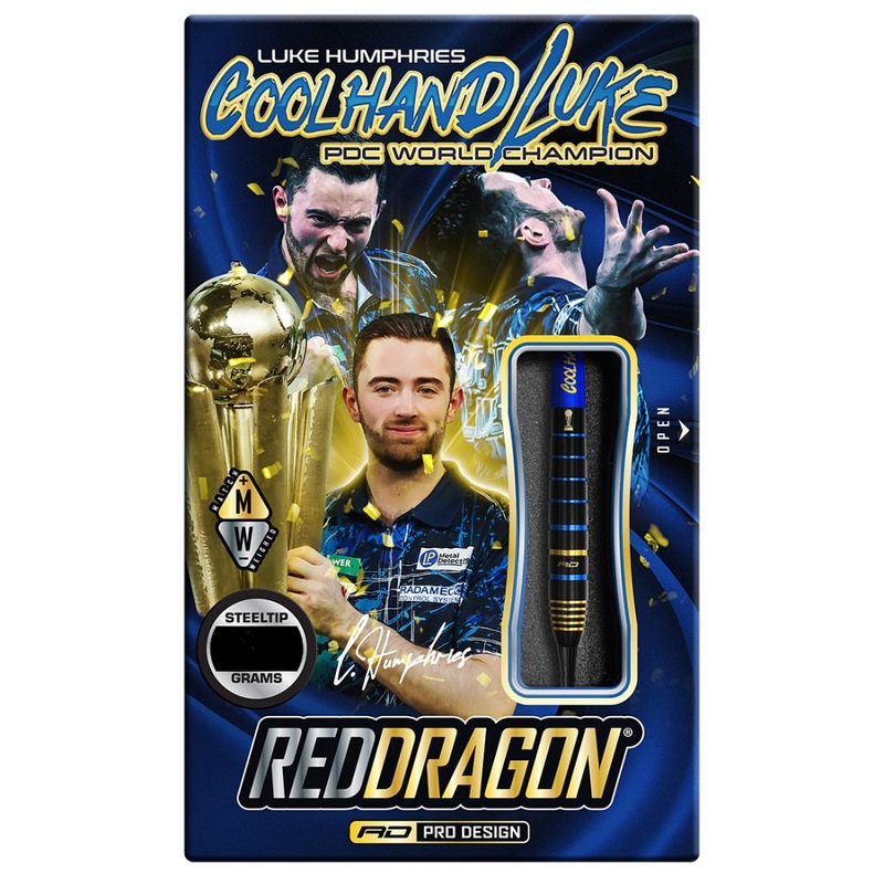 Red Dragon Luke Humphries TX4 Avenger 90% Tungsten Steel Tip Darts 22 grams