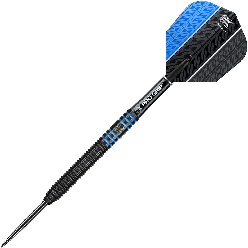 Target Vapor8 Black Steel Tip Darts – Blue 22gm