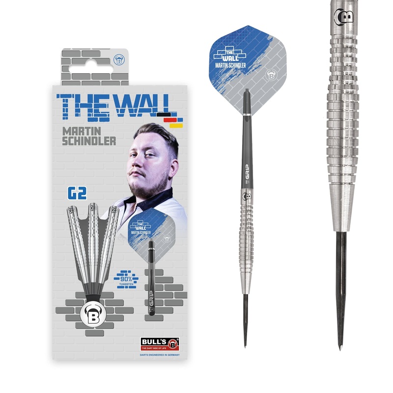 BULL’S Martin Schindler Darts – Steel Tip – 90% Tungsten – G2 21g
