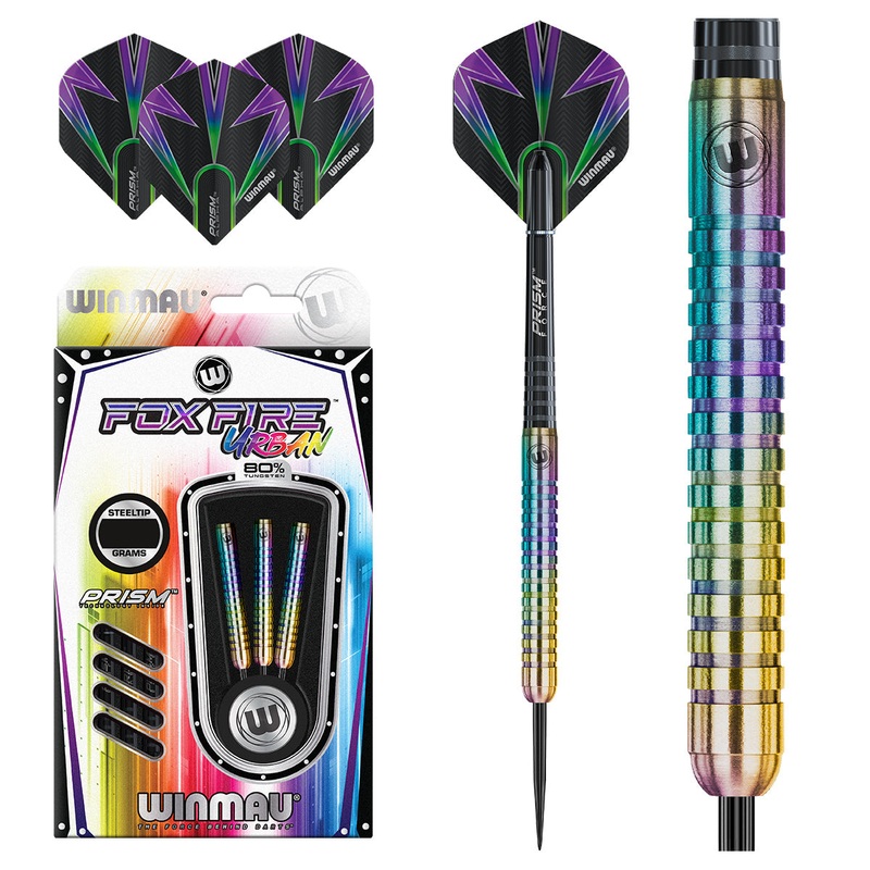 Foxfire Urban 80% Tungsten Steel Tip Darts by Winmau 22 Gram