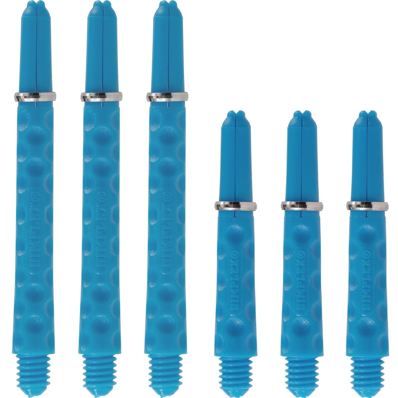 Harrows Dimplex Shafts – Dart Stems – with Rings – Aqua Blue Medium
