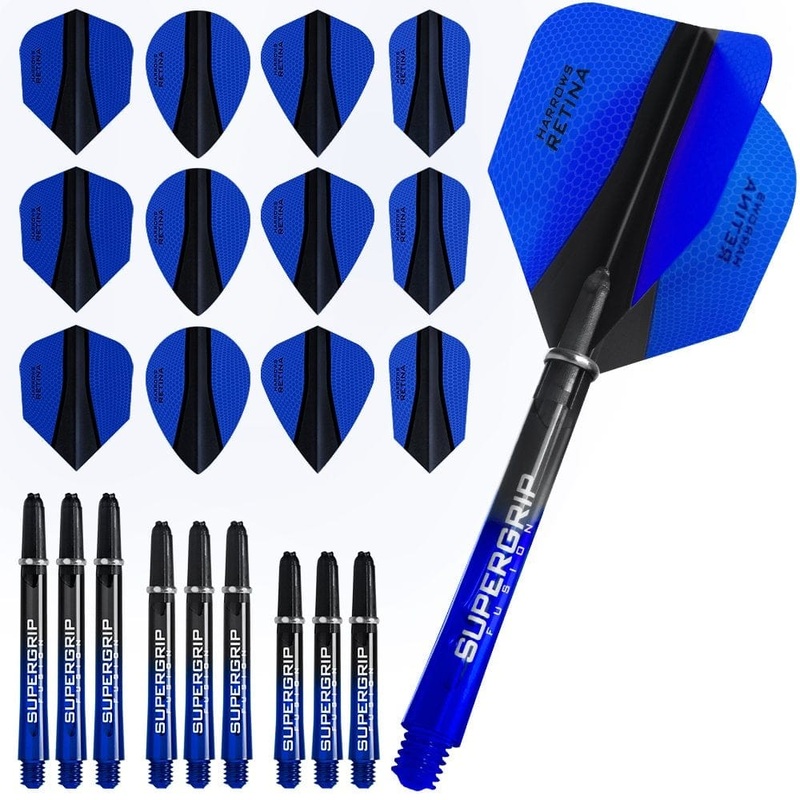 Harrows Retina Fusion X – Flight & Shaft Combo Kit – Mixed – Dark Blue
