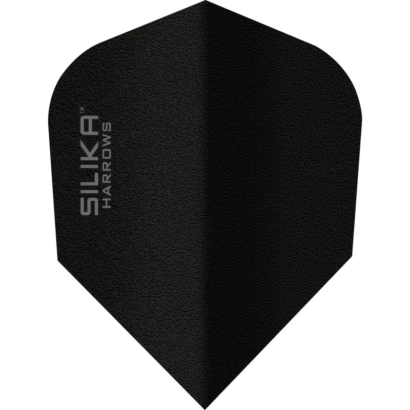 Harrows Silika – Patented Tough Crystalline Coated Black – No6 Standard Dart Flights Standard 100 Micron Extra Strong
