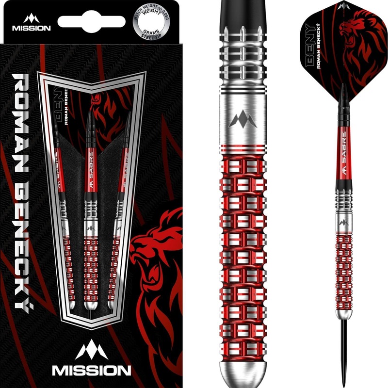 Mission – Roman Benecky Darts – Steel Tip – 90% Tungsten – 22g 24g 22 grams