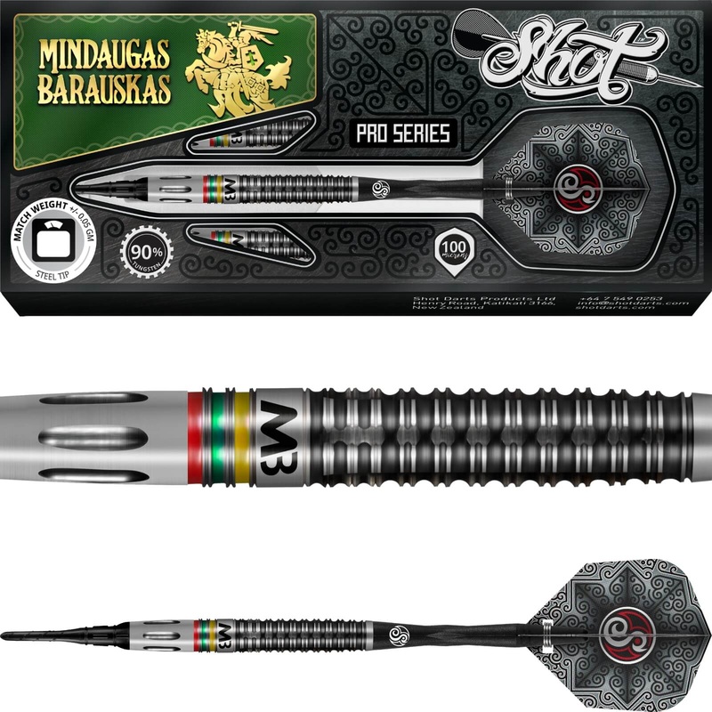 Shot – Mindaugas Barauskas Darts – Soft Tip – 90% Tungsten – 18g